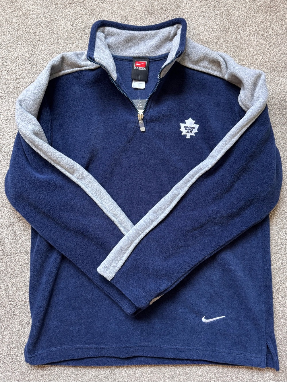 VTG Nike Y2K Toronto Maple Leafs Fleece Pullover Sweater Brand New Size Large